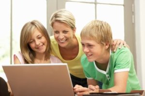 Homeschooling Tips, Mother Homeschooling her Two Teenage Children