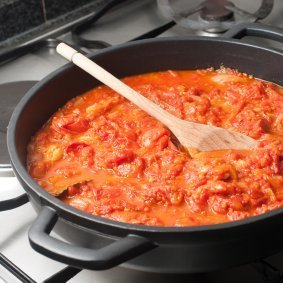 Homemade spaghetti sauce.