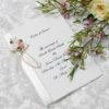Homemade wedding invitation.