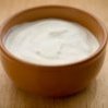 Bowl of plain  yogurt.