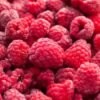 A pile of fresh raspberries.
