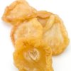 A small pile of dried pears