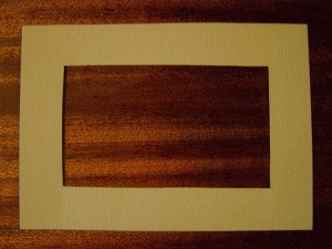  cream-colored cardboard to make a frame