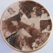 Collage of Photos on tin lid 