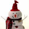 Homemade sock snowman.
