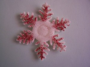 Pink Snowflake embelishment