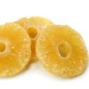 Slices of dried pineapple.