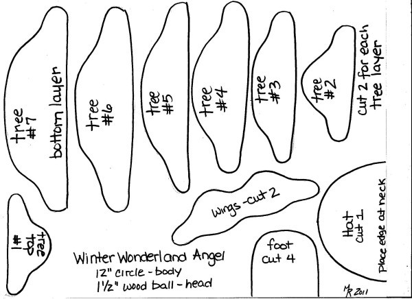 Winter Wonderland Angel Template