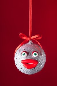 Homemade Face Christmas Ornament