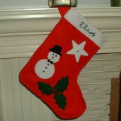 Photo of a felt Christmas stocking