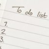 A numbered to do list on paper.