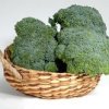 Beautiful broccoli in basket