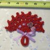 Crocheted Red Fan 