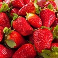 Pile of strawberries.