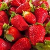 Pile of strawberries.