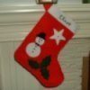 Red felt Christmas stocking.