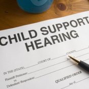 Child Support Payments and Social Security, Paper entitled Child Support Hearing.