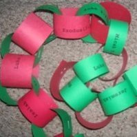 Advent paper chain garland.
