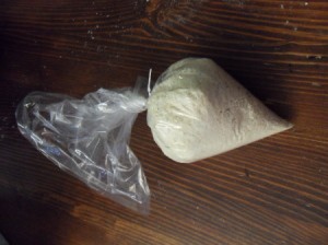 Bag of dry ingredients.