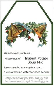 Soup package tag.