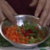 Mango Salsa Ingredients in Mixing Bowl