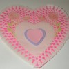 Doily heart Valentine's Day decoration.