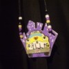 Bead and foam necklace for children.