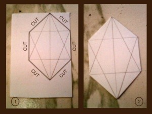 Drawing with cut lines marked.