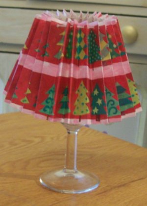 Full length view of the finished light.