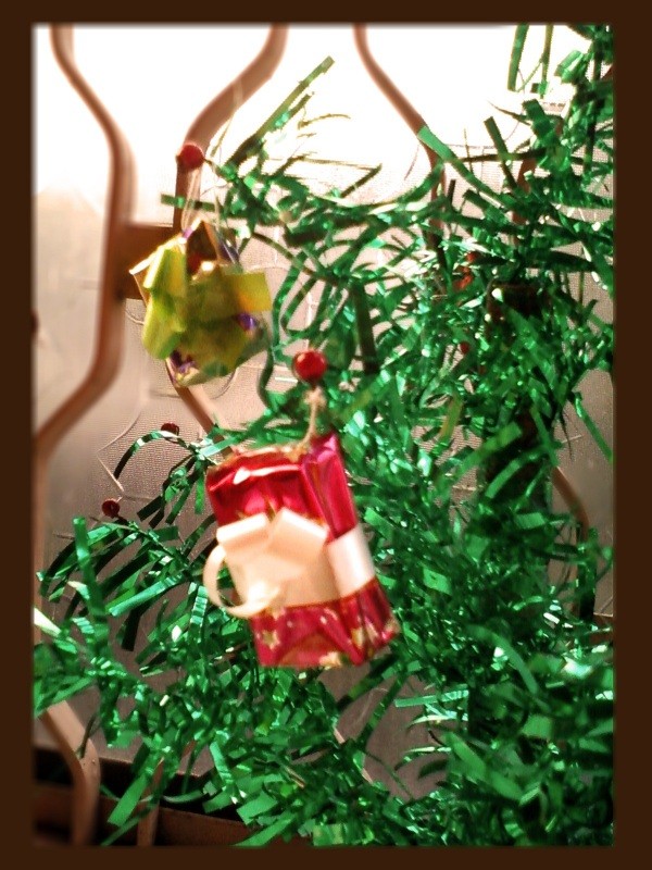 Gift Box Ornaments on Tree