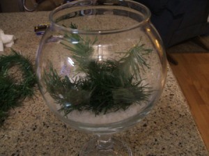 Adding artificial greenery.