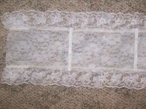 Strips of ribbon added.