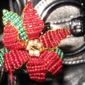 Victorian Beaded Poinsettia 