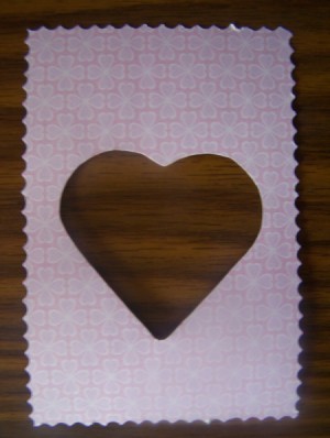 Hugs and Kisses Valentines Card Step 2