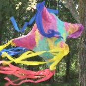 How to Make a Piñata, Colorful Piñata in a Tree