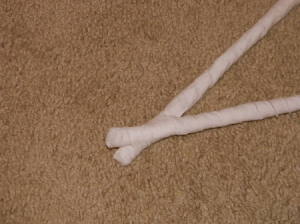 Muslin wrapped bottom.