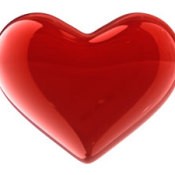A red heart for Valentine's Day