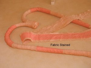 Stained fabric.