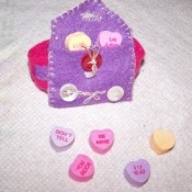 Pink and Purple Valentine wrist band