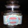 Decorated Candy Jar with the words 