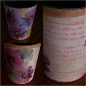 The completed vase from different angles. 