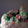 A beautifully decorated cake.