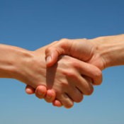bartering hand shake