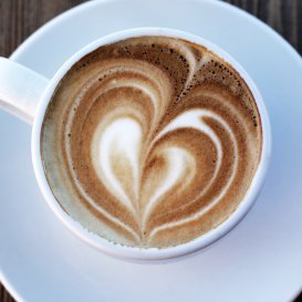 Cappuccino foam heart.