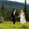 A married couple in a moutain setting.