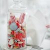 Tiny candy jar wedding favor.