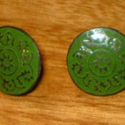 Vintage Button Earrings 3 