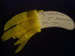 Finished banana card.