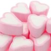 Heart shaped marshmallows.