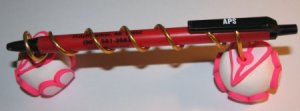 Pen in caddy.